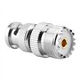 2 connecteurs BNC mâle vers UHF SO239 PL-259 femelle Jack RF adaptateur coaxial