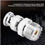 Adaptateur coaxial, 2 connecteurs BNC mâle vers UHF SO239 PL-259 femelle Jack RF adaptateur coaxial, connecteur de test électriq