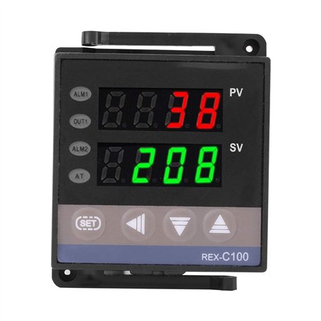 Régulateur de température numérique PID REX-C100 (M) Thermostat thermocouple 0 à 400 ° C Sortie de Relais de Type K