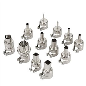 Kit de Buses Rondes pour Pistolet Thermique en Acier 12 pièces pour Station de soudage à Air Chaud 850 Station de soudage à Air
