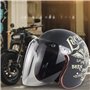 DANLINI Lentille de Casques de Moto, visière de Casque à Visage Ouvert 3 visière de Bouclier à Pression Casque coloré visière à 