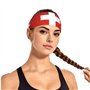 WHJYYXDE Bandeau d'exercice élastique – Doux, respirant et à séchage rapide pour homme et femme Motif drapeau suisse