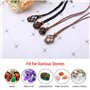 DUESI Collier Cordon Vide Porte-Pierre Pierre Brute Remplacement Filet Sac Longueur réglable Collier à Faire soi-même Accessoire