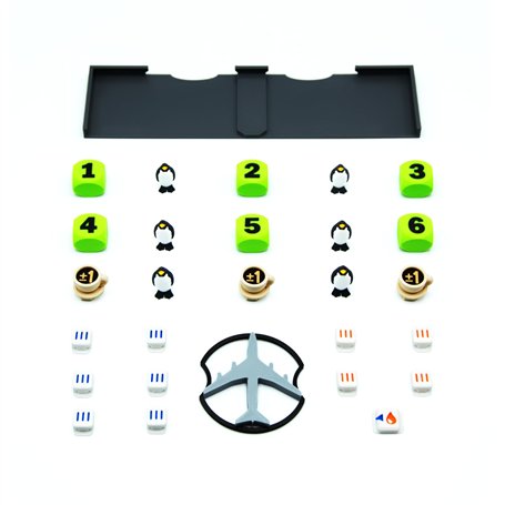 BGExpansions- Pack d'Amélioration pour Sky Team™ | Jeu de Base et Extension Turbulence | 28 Pièces | Tokens 3D et Accessoires Pr