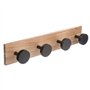 DAMDAM GO Porte-manteau mural en bois avec crochets - Rond 4 crochets