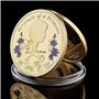 Lankater 1pc Pièce Commémorative, Princesse Diana Collection Cadeau, Pièce De Monnaie Souvenir (Or)