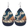 Boucles d'oreilles pendantes drôles astronaute dinosaure roche pour femme - Bijoux en forme de larme