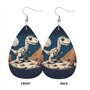 Boucles d'oreilles pendantes drôles astronaute dinosaure roche pour femme - Bijoux en forme de larme, accessoire de déclaration 