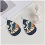 Boucles d'oreilles pendantes drôles astronaute dinosaure roche pour femme - Bijoux en forme de larme, accessoire de déclaration 