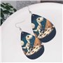 Boucles d'oreilles pendantes drôles astronaute dinosaure roche pour femme - Bijoux en forme de larme, accessoire de déclaration 