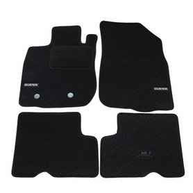J&J AUTOMOTIVE | Logo Tapis De Sol Noir Velours sur Mesure pour Duster 2010-2014