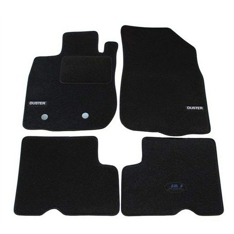 J&J AUTOMOTIVE | Logo Tapis De Sol Noir Velours sur Mesure pour Duster 2010-2014