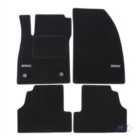 J&J AUTOMOTIVE | Logo Tapis De Sol Noir Velours sur Mesure pour Mokka