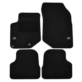 J&J AUTOMOTIVE | Logo Tapis De Sol Noir Velours sur Mesure pour 208 Depuis 2019 4 pcs