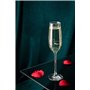 DIAMANTE Paire de flûtes de Saint-Valentin en forme de cœur ornée de cristaux Swarovski