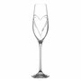 DIAMANTE Swarovski Flûte à champagne Prosecco en verre avec cristaux Swarovski Motif cœurs Livré dans une boîte cadeau
