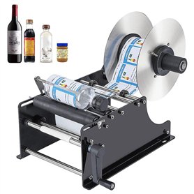 Machine d'étiquetage manuelle de bouteilles rondes