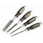 Narex Lot de 4 ciseaux à bois (8/10/16/32) avec manche foncé