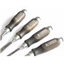 Narex Lot de 4 ciseaux à bois (8/10/16/32) avec manche foncé