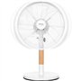 Ventilateur de bureau - SENCOR - SFE 3080WH - 3 vitesses - Oscillation 80° - Design métal et bois