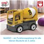 MultiGO Build Jeu de bac à sable 2 + 1 pour enfants à partir de 3 ans – Travailleurs du bâtiment, voiture, mélangeur, plaque – J