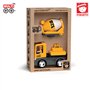 MultiGO Build Jeu de bac à sable 2 + 1 pour enfants à partir de 3 ans – Travailleurs du bâtiment, voiture, mélangeur, plaque – J