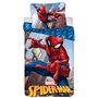 Spiderman Parure de lit réversible avec housse de couette 135 x 140 x 200 cm Bleu