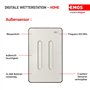 EMOS E6018 Station météo Radio avec capteur extérieur et écran Tactile Couleur + Bloc d'alimentation 13 Fonctions : thermomètre,