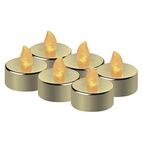 EMOS DCCV13 Lot de 6 bougies chauffe-plat LED sans flamme avec effet vacillant