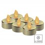 EMOS DCCV13 Lot de 6 bougies chauffe-plat LED sans flamme avec effet vacillant, décoration pour Noël, arbre de Noël, Toussaint, 