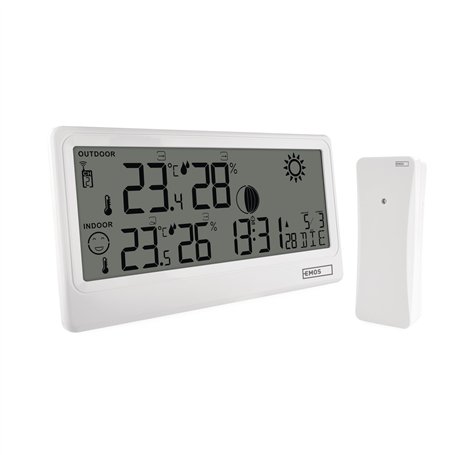 EMOS - Station météo sans fil avec capteur extérieur - Température intérieure/extérieure