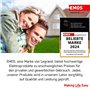 EMOS - Station météo radio sans cadre avec capteur extérieur - thermomètre, hygromètre, baromètre, prévisions météorologiques, m