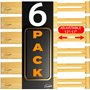 Lot de 6 Séparateurs de Tiroirs en Bambou pour la Cuisine - Rangement de Tiroir avec Ressort Réglable et Extensible - Idéal pour