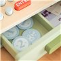 UMU® Caisse Enregistreuse en Bois pour Enfants avec Accessoires (Scanner, Terminal de Paiement, Argent de Jeu), Magasins pour Je