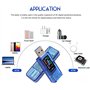 ARCELI USB 3.0 couleur LCD Voltmètre ampèremètre tension mètre courant multimètre batterie charge banque de charge USB testeur