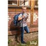 Baagl Sac à dos d'écolier pour garçons et adolescents – Sac à dos pour skateboard – Sac à dos pour enfant avec compartiment pour