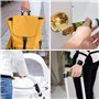 Lot de 2 poignées de bagage imprimées de club de golf, housse de poignée de valise pour sac de voyage, accessoires de voyage