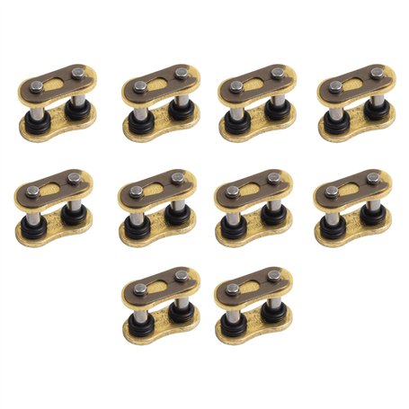 MOTOMASTER Maillon de chaîne de Moto 520 avec Joint torique (10 pièces) Compatible avec Universal/Honda/Yamaha/BMW/Kawasaki/Indi