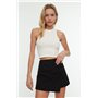 Trendyol Lot de 2 Paquets de balais d'essuie-Glace Super Crop tricotés pour athlète T-Shirt, Cinnamon-Écru, S Femme