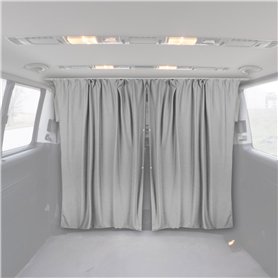 OMAC Rideaux De Séparation de Cabine Compatible avec Fiat Ducato H3 Gris Tissu