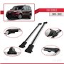 RE&AR Tuning Compatible avec Fiat Doblo 2 2010-2022 FLY Model Barres de Toit Railing Porte-Bagages de Voiture Gris Aluminium 2 B