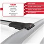 RE&AR Tuning Compatible avec Fiat Doblo 2 2010-2022 FLY Model Barres de Toit Railing Porte-Bagages de Voiture Gris Aluminium 2 B