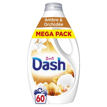Dash 2en1 Lessive Liquide Ambre & Orchidée