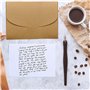 Youery 50 Pièces Papier kraft Enveloppes,Enveloppe de carte postale,Creative rétro mignon Enveloppe en forme de coeur,pour le ma