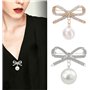 Youery 8 Pièces Mode Broche de Perle Simulée Épingle ，Femmes Arcs Décoratifs Clips De ，pour la Fixation de Pull, Châles et Robes