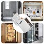 behone 4 pièces Clip de porte en verre charnière, Charnière pour Porte en Verre de Meuble de Cuisine, Vitrine, Douche, Support e