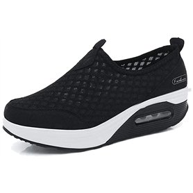 Femmes Minceur Chaussures Marche Baskets Plate-Forme Chaussures Poids Air Léger Engrener Elastic Sports en Marchant Yoga Tennis