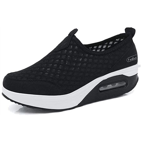 Femmes Minceur Chaussures Marche Baskets Plate-Forme Chaussures Poids Air Léger Engrener Elastic Sports en Marchant Yoga Tennis