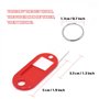 Porte Clés Coloré,50 Pack Plastique Principales Balises Rmeet Clair Porte-clés Étiquettes à Bagages pour Etiquette de Nom de Bur