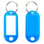 Porte Clés Coloré,50 Pack Plastique Principales Balises Rmeet Clair Porte-clés Étiquettes à Bagages pour Etiquette de Nom de Bur